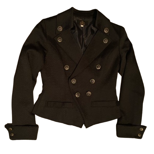 A jacquard jacket from Miho Matsuda.