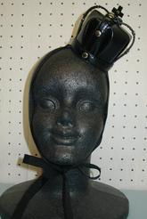 Synthetic Leather Crown Mini Hat in Black by Spica